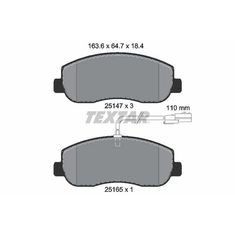 Textar Front Brake Pad Set 2514701