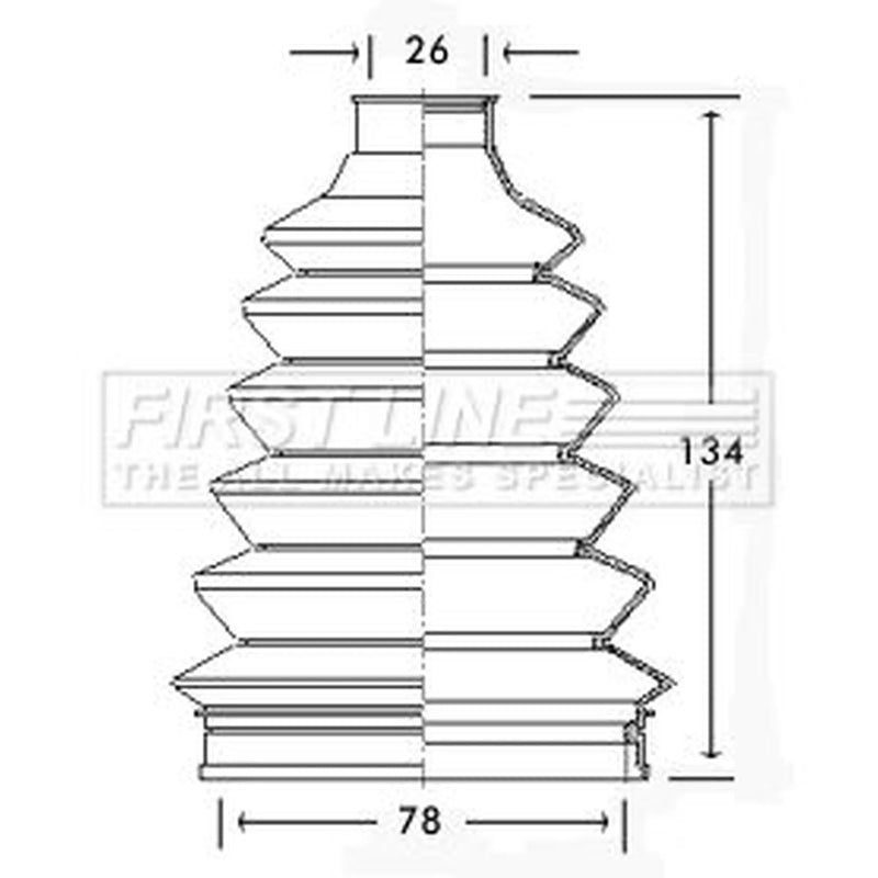 First Line Drive Shaft Bellow Kit Front Left Thermoplast FCB2295