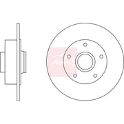 Apec 2 x Solid Rear Brake Discs DSK2871
