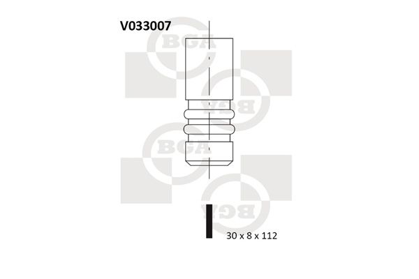 BGA Engine Exhaust Valve 30mm Head