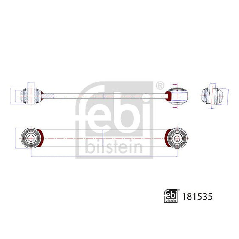 Febi Stabiliser Bar Link Coupling Rod Front Left 181535