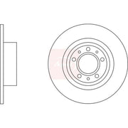 Apec 2 x Solid Rear Brake Discs DSK3246