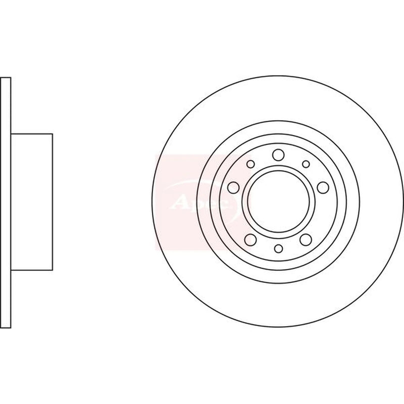 Apec 2 x Solid Rear Brake Discs DSK3246