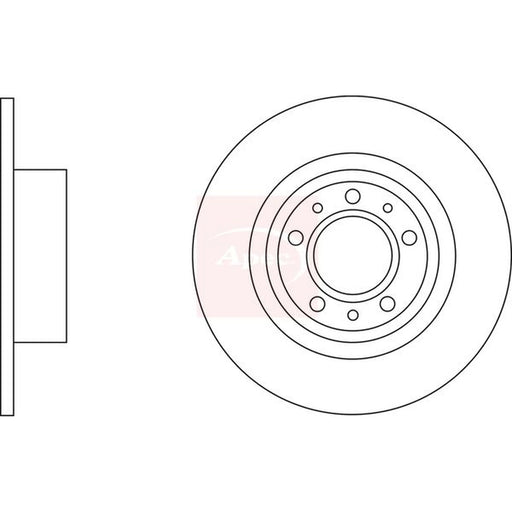 Apec 2 x Solid Rear Brake Discs DSK3246