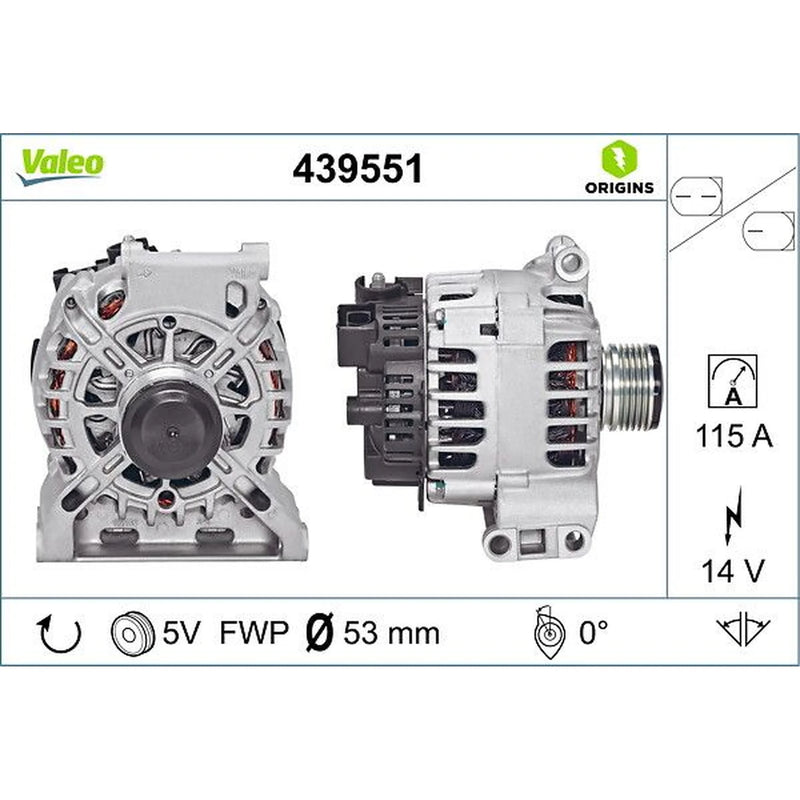 Valeo Car Alternator 12V 439551