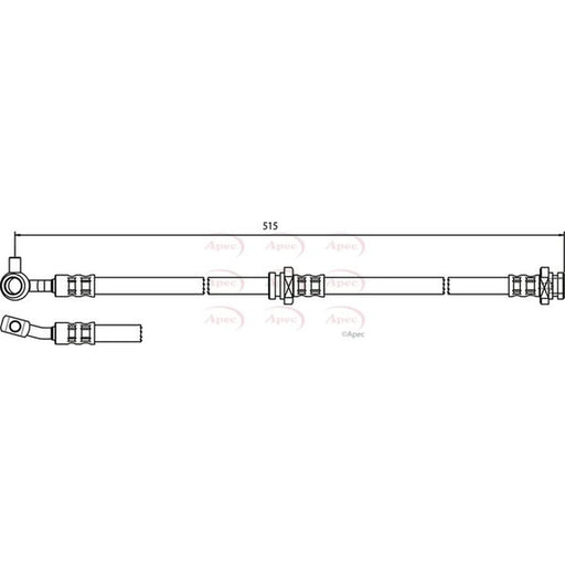Apec Brake Hydraulic Hose Line Front Right HOS3576