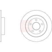 Apec 2 x Solid Rear Brake Discs DSK3491