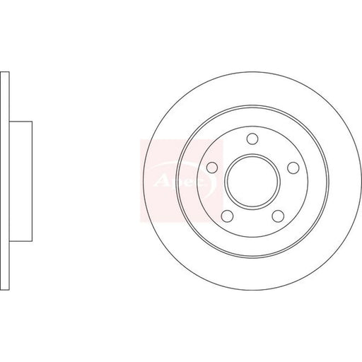 Apec 2 x Solid Rear Brake Discs DSK3491