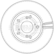 Borg & Beck 2 x Vented Front Brake Discs BBD5593