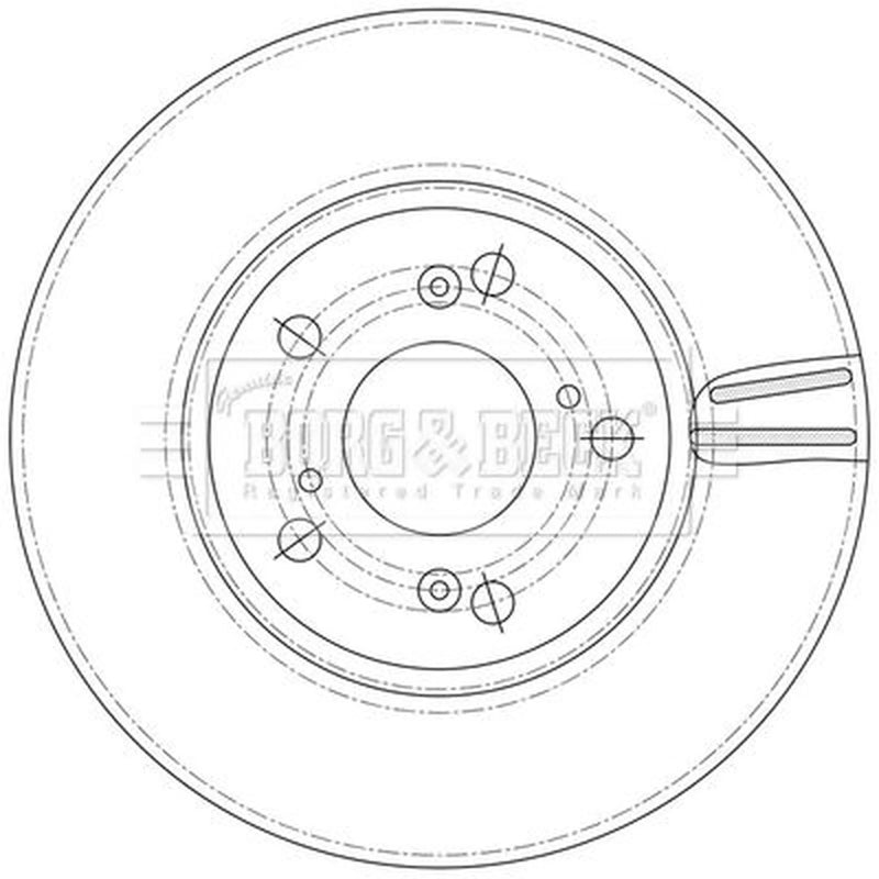 Borg & Beck 2 x Vented Front Brake Discs BBD5593