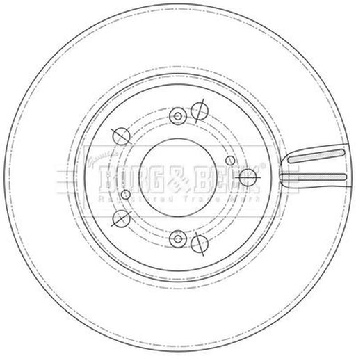 Borg & Beck 2 x Vented Front Brake Discs BBD5593