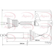 Apec Handbrake Cable Front CAB1504