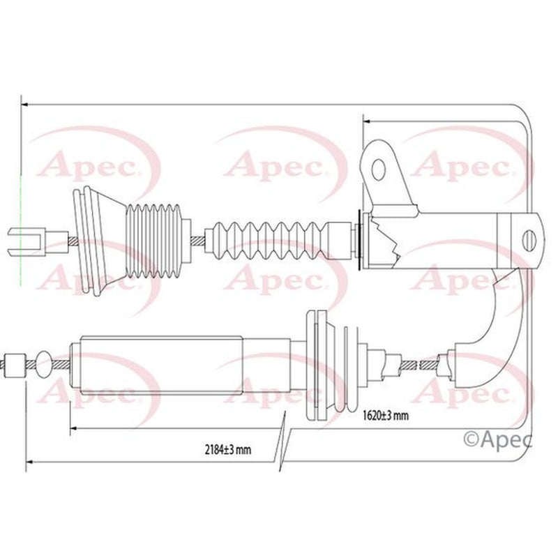 Apec Handbrake Cable Front CAB1504