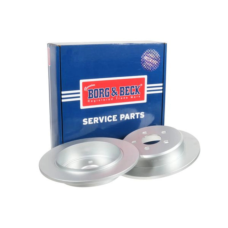 Borg & Beck 2 x Solid Rear Brake Discs BBD4373