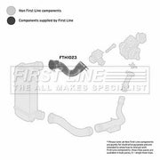 First Line Intercooler Turbo Charge Air Hose Front FTH1023