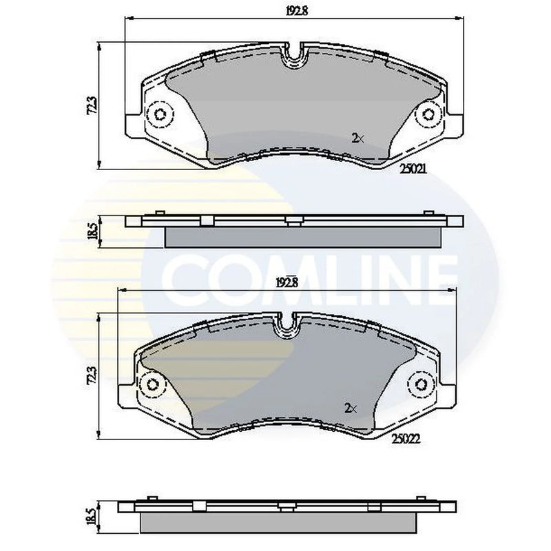 Comline 4 x Front Brake Pad Set CBP02030