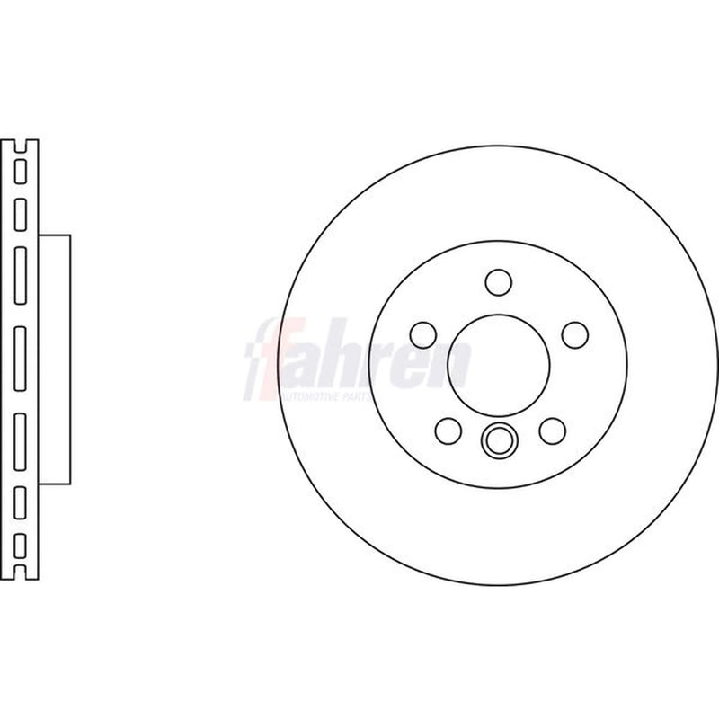 Fahren 2 x Vented Front Brake Discs FBD6730