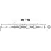 Borg & Beck Brake Hydraulic Hose Line Front Left BBH7292