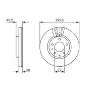 Bosch 2 x Vented Front Brake Discs 0 986 479 758