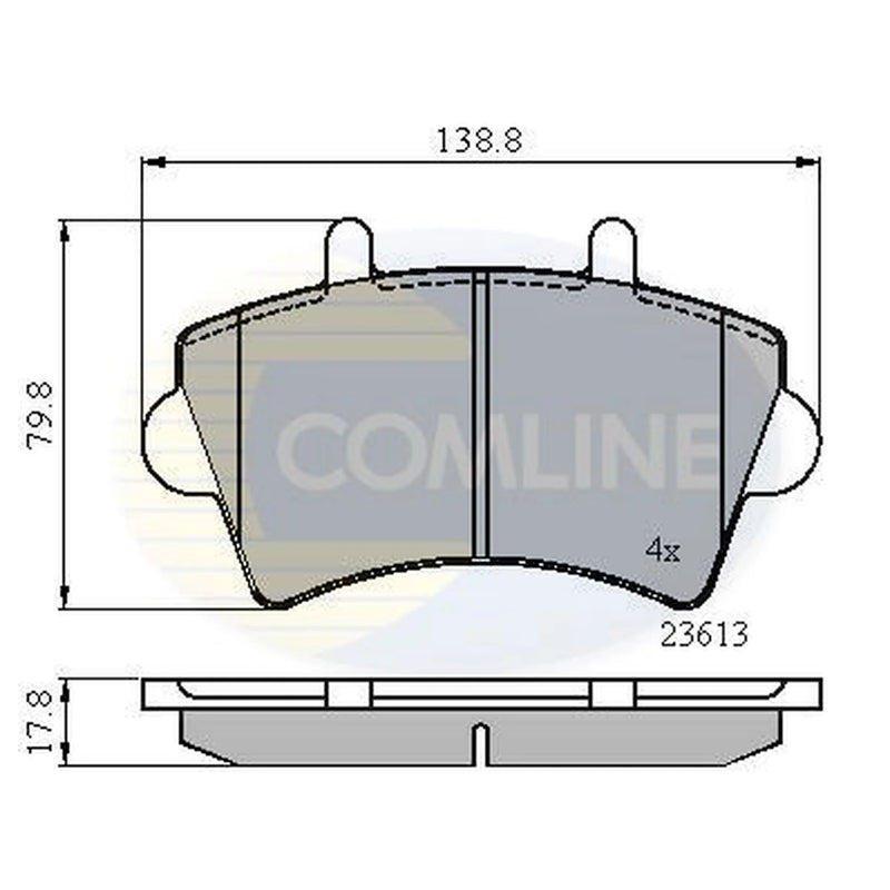 Comline 4 x Front Brake Pad Set CBP01035