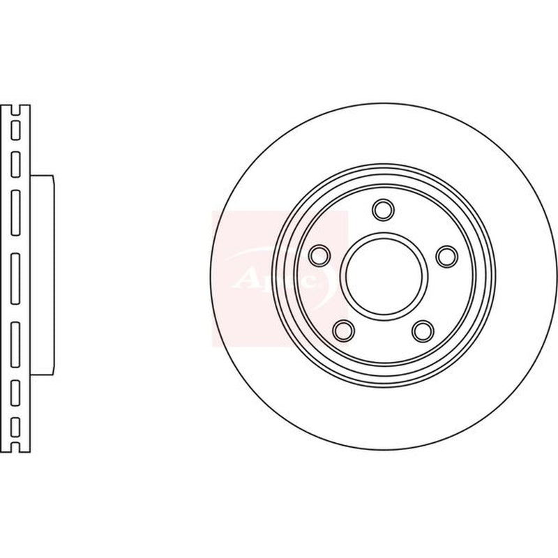 Apec 2 x Vented Front Brake Discs DSK2960