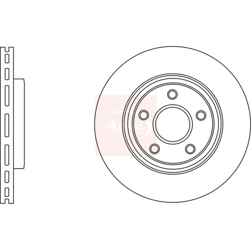 Apec 2 x Vented Front Brake Discs DSK2960