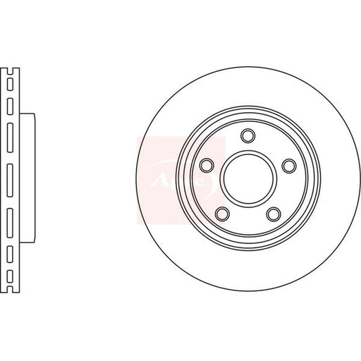 Apec 2 x Vented Front Brake Discs DSK2960