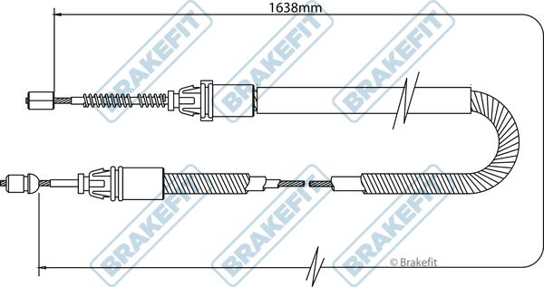 Apec Handbrake Cable Left Rear fits Peugeot 206 Sw 2002-2008 1.1 1.4 1.6 2.0
