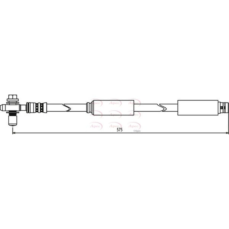 Apec Brake Hydraulic Hose Line Front HOS3654