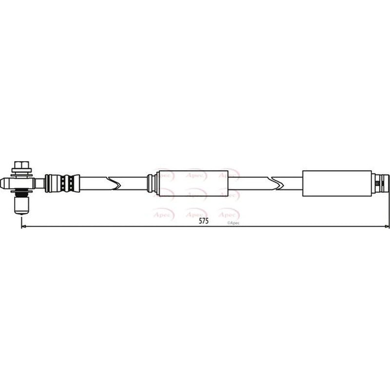 Apec Brake Hydraulic Hose Line Front HOS3654