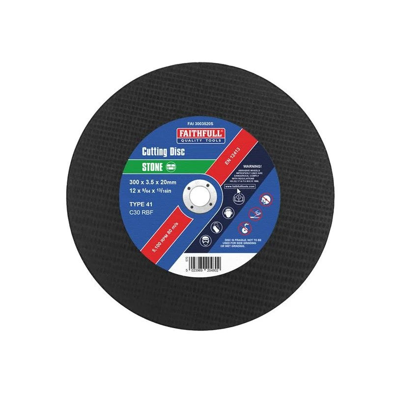 Faithfull Stone Cut Off Disc 300 x 3.5 20-22.23mm