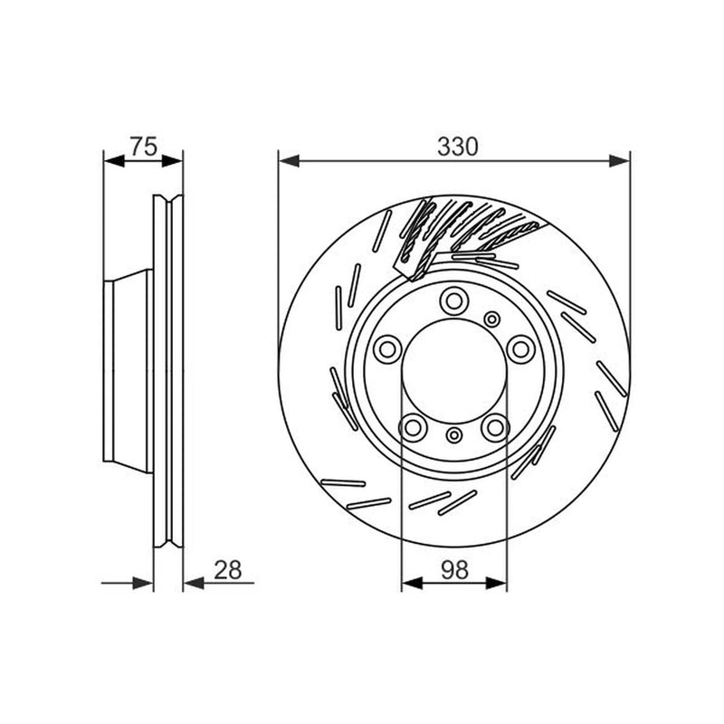 Bosch 2 x Rear Brake Discs 0 986 479 732
