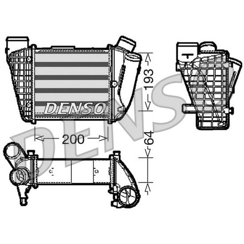 Denso Intercooler (Charge Air Cooler) Right DIT02004