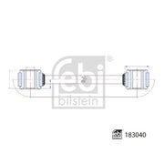 Febi Stabiliser Bar Link Coupling Rod Rear Rig 183040