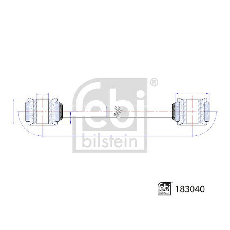Febi Stabiliser Bar Link Coupling Rod Rear Rig 183040