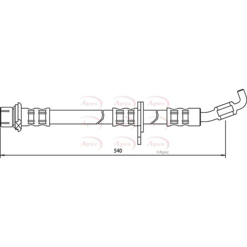 Apec Brake Hydraulic Hose Line Front Right HOS3076