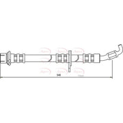 Apec Brake Hydraulic Hose Line Front Right HOS3076