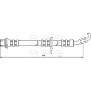 Apec Brake Hydraulic Hose Line Front Right HOS3076