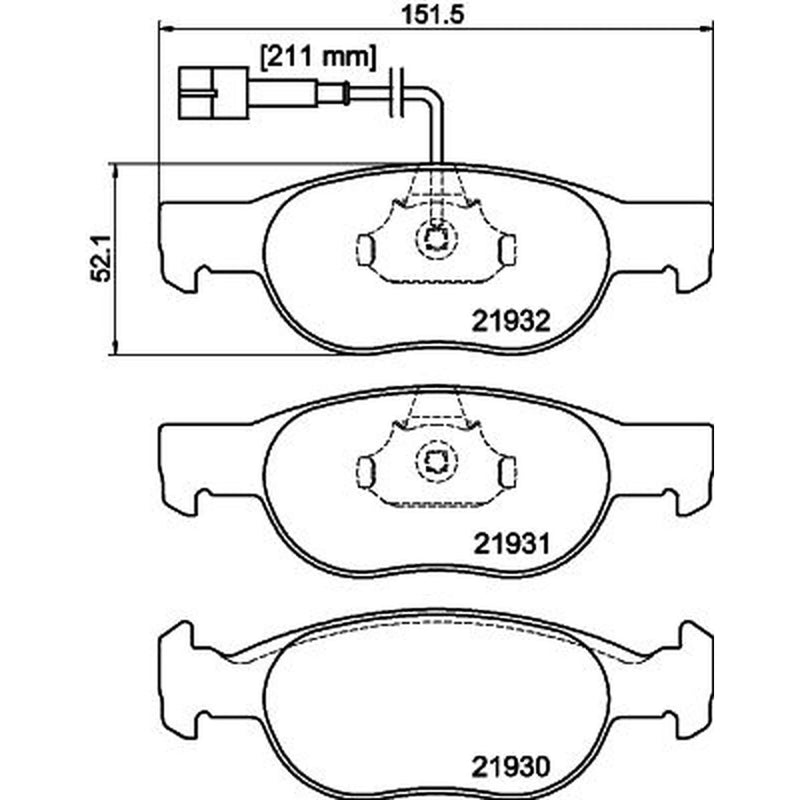Mintex Front Brake Pad Set MDB1733