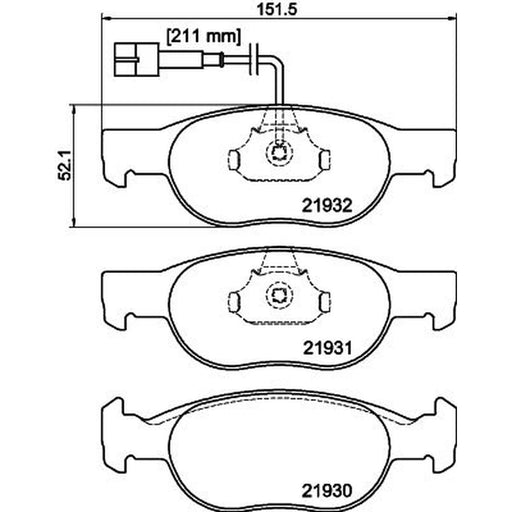 Mintex Front Brake Pad Set MDB1733