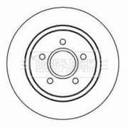 Borg & Beck 2 x Solid Rear Brake Discs BBD4453