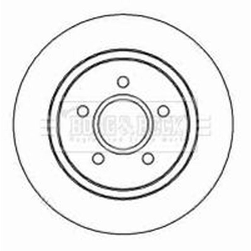 Borg & Beck 2 x Solid Rear Brake Discs BBD4453
