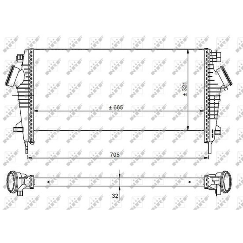 NRF Intercooler (Charge Air Cooler) 30917
