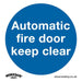 Sealey Mandatory Safety Sign Automatic Fire Door Keep Clear Self-Adhesive Vinyl Sealey  - Town Parts