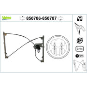 Valeo Electric Window Regulator Lifter Right Front 850787
