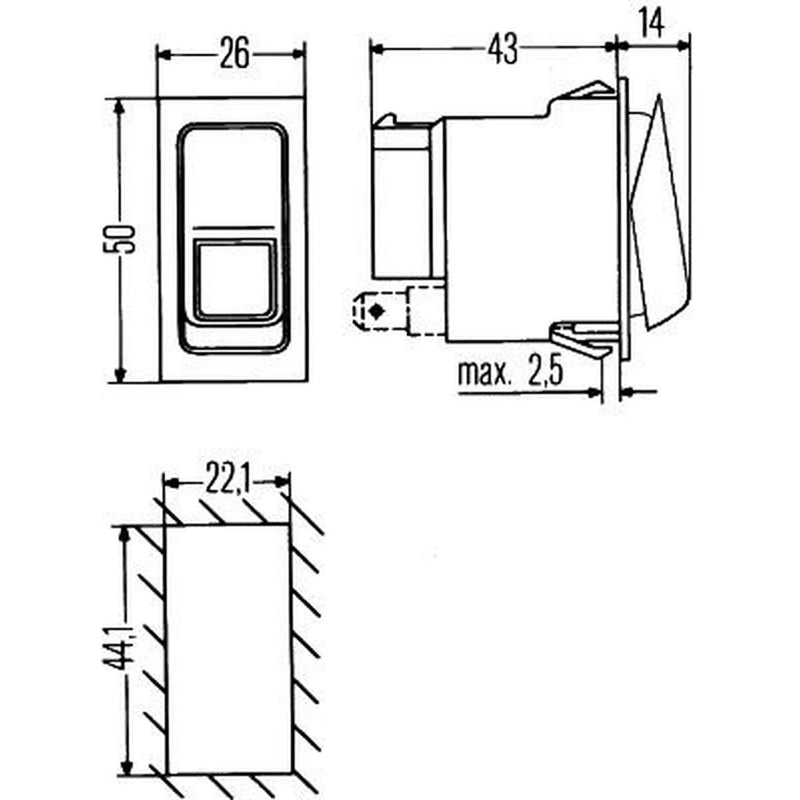 Hella Electrical Switch 6RH 007 832-341