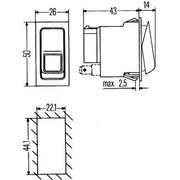 Hella Electrical Switch 6FH 007 832-061