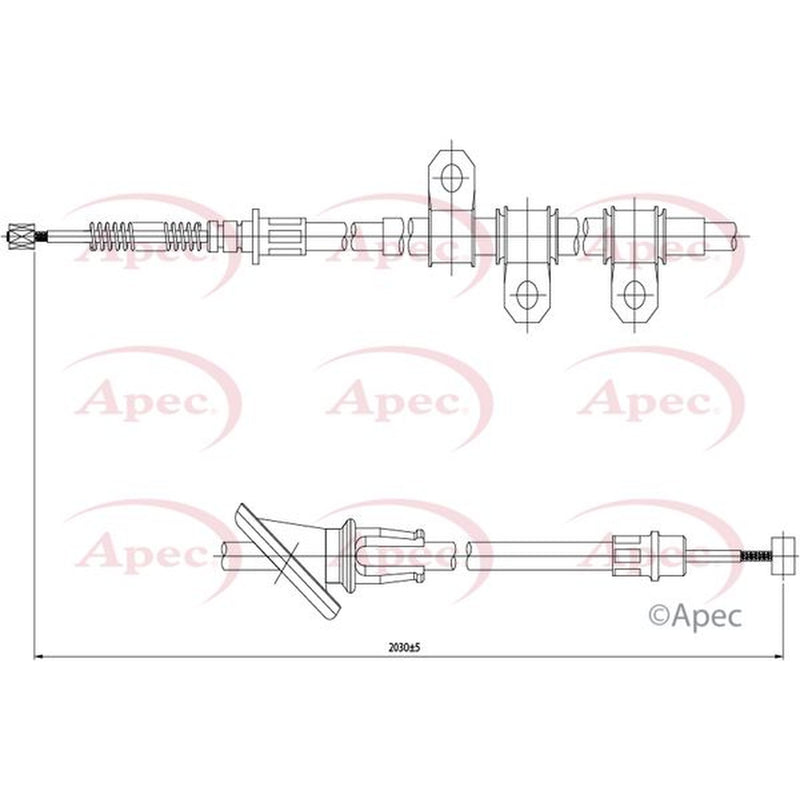 Apec Handbrake Cable Right Rear CAB1652