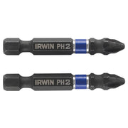 IRWIN® Impact Screwdriver Bits Phillips PH2 50mm (Pack 2) - 1923322