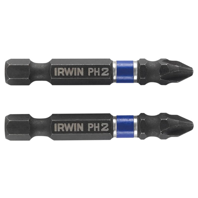 IRWIN® Impact Screwdriver Bits Phillips PH2 50mm (Pack 2) - 1923322